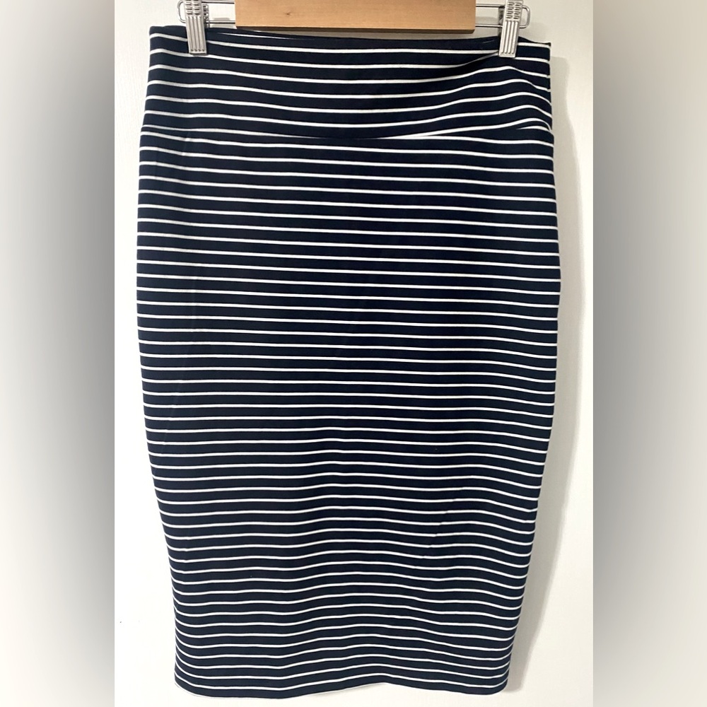 Popular Basics Striped Pencil Skirt